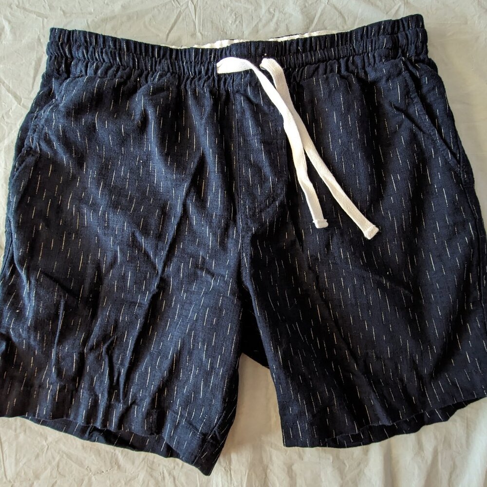 Gustin Drawstring Men's Cotton Chino Short #10 - Indigo Rain Sz. Large
